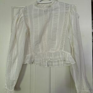 Down Heloise Top in Salt